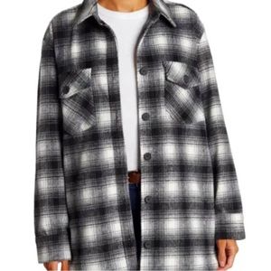 Thread & Supply (Nordstrom) Plaid Shacket (Black/White)